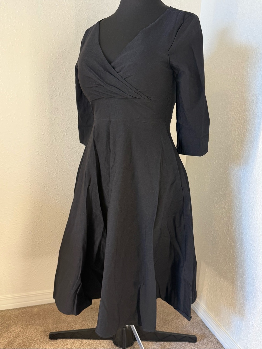 Pinup couture Black V-Neck Fit-and-Flare Dress xl